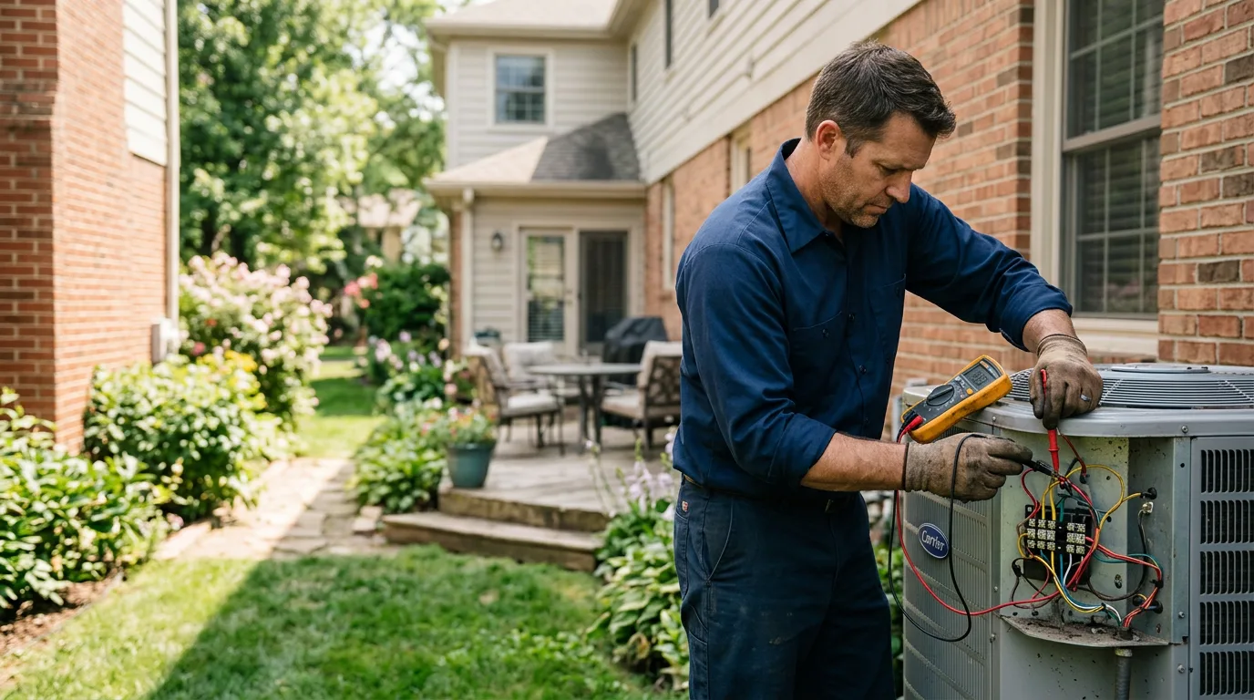 HVAC technician working near Mound City, IL